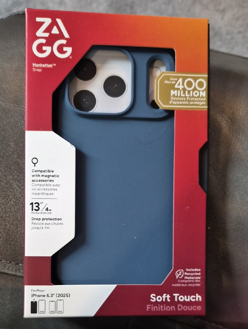 Zagg Manhattan Snap Soft Touch iPhone Case - Blue